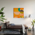 abstract painterly mid century shapes 2 Wood Wall Art Gallery Image 2