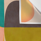 abstract painterly mid century shapes 2 Wall Tapestry Gallery Image 3