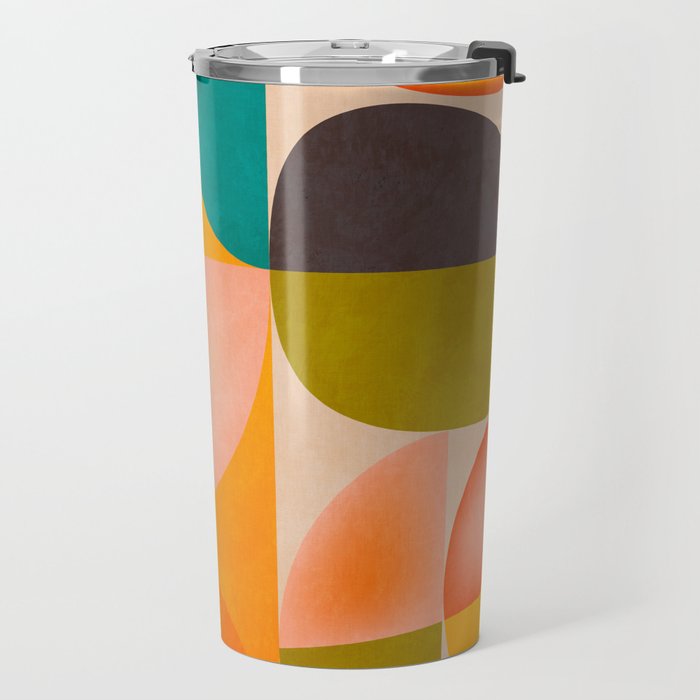 abstract painterly mid century shapes 2 Travel Mug Gallery Image 2