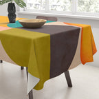 abstract painterly mid century shapes 2 Tablecloth Gallery Image 3