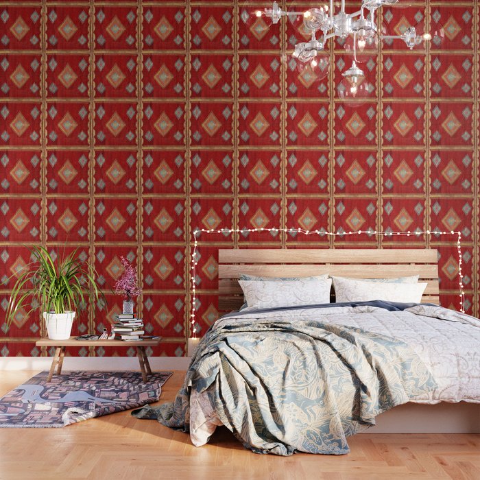 Çal  Antique Turkish Kilim Print Wallpaper Gallery Image 3