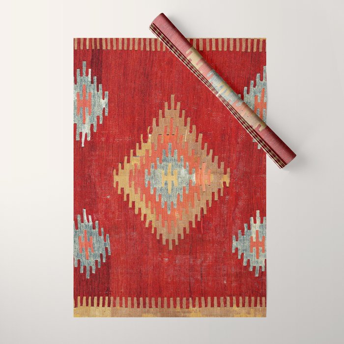 Çal  Antique Turkish Kilim Print Wrapping Paper Gallery Image 1