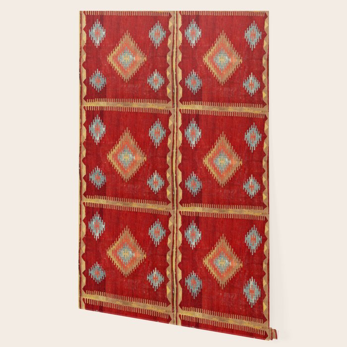 Çal  Antique Turkish Kilim Print Wallpaper Gallery Image 2
