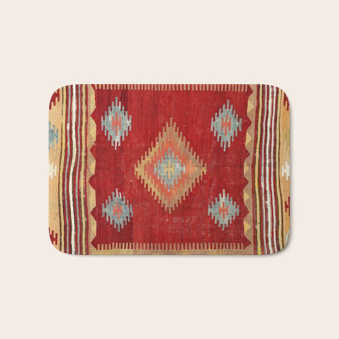 Çal  Antique Turkish Kilim Print Bath Mat Gallery Image 1