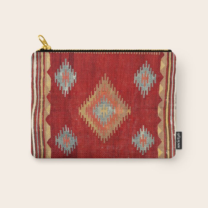 Çal  Antique Turkish Kilim Print Carry All Pouch Gallery Image 1