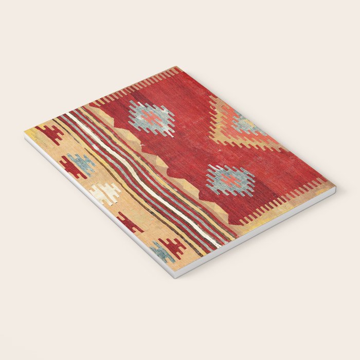 Çal  Antique Turkish Kilim Print Notebook Gallery Image 3