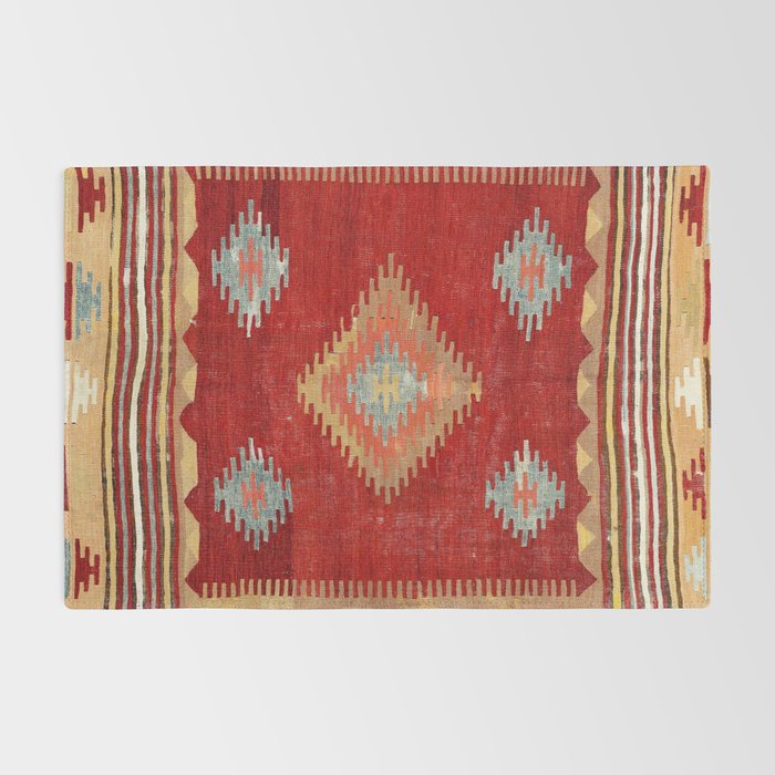 Çal  Antique Turkish Kilim Print Rug Gallery Image 2