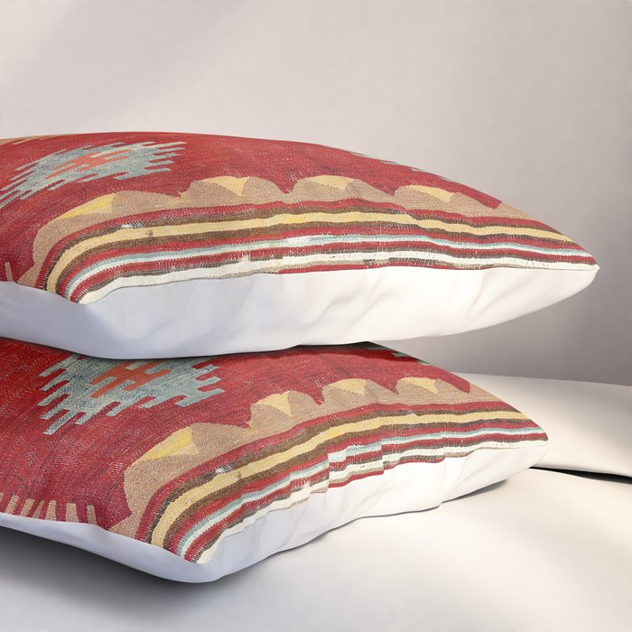 Çal  Antique Turkish Kilim Print Pillow Sham Gallery Image 3
