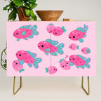 Strawberry peacock cichlid Credenza Gallery Image 1