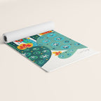Cactus Garden Acrylic - Teal Yoga Mat Gallery Image 2