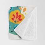 Cactus Garden Acrylic - Teal Throw Blanket Gallery Image 3