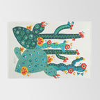 Cactus Garden Acrylic - Teal Rug Gallery Image 2