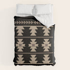 Southwestern Pattern 132 Black and Beige Comforter Gallery Image 6