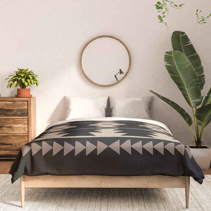 Southwestern Pattern 132 Black and Beige Comforter Gallery Image 3