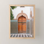 Wooden doors of Marrakech | Morocco travel photography Mini Art Print Gallery Image 1
