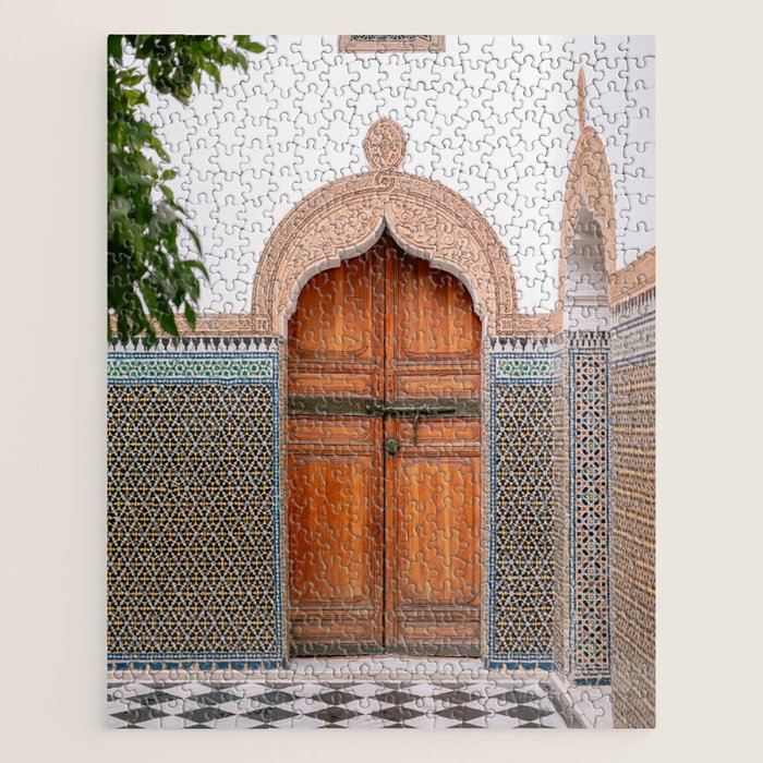 Wooden doors of Marrakech | Morocco travel photography Jigsaw Puzzle Gallery Image 1