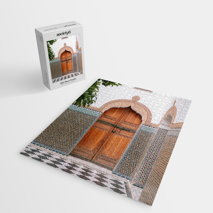 Wooden doors of Marrakech | Morocco travel photography Jigsaw Puzzle Gallery Image 2