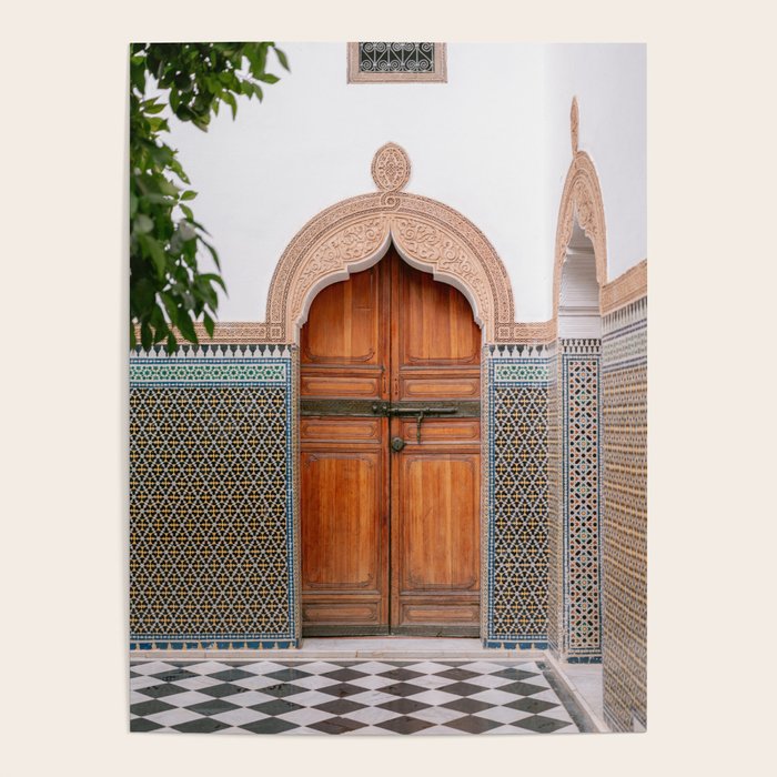 Wooden doors of Marrakech | Morocco travel photography Poster Gallery Image 1
