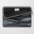 Midnight Marble Deep Ocean Waves Laptop Sleeve Gallery Image 2
