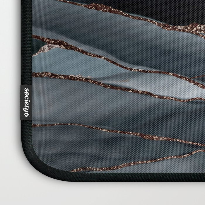 Midnight Marble Deep Ocean Waves Laptop Sleeve Gallery Image 3