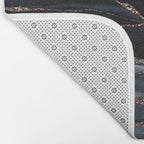 Midnight Marble Deep Ocean Waves Bath Mat Gallery Image 2