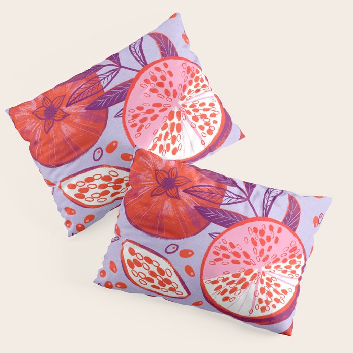 Pomegranate Fruit Still Life Pillow Sham Gallery Image 1