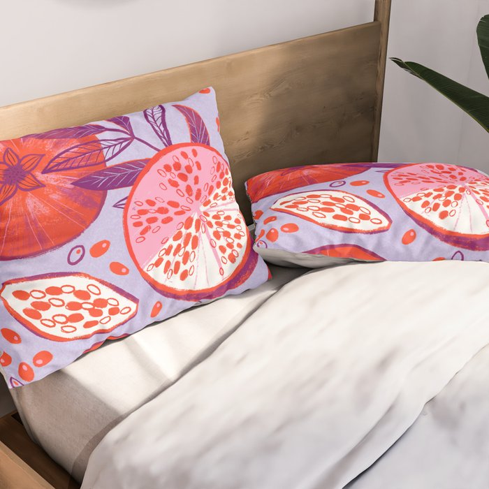 Pomegranate Fruit Still Life Pillow Sham Gallery Image 2