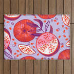 Pomegranate Fruit Still Life Outdoor Rug Gallery Image 1