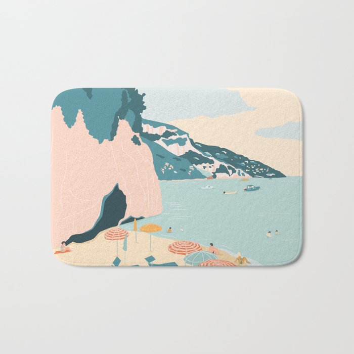 Positano Beach, Italy Bath Mat Gallery Image 1