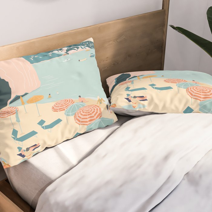 Positano Beach, Italy Pillow Sham Gallery Image 2