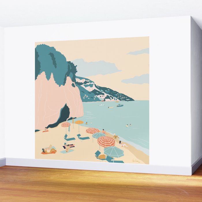 Positano Beach, Italy Wall Mural Gallery Image 2