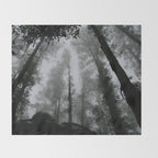 The Dark Forest (Black and White) Throw Blanket Gallery Image 2