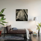 The Dark Forest (Black and White) Wood Wall Art Gallery Image 2
