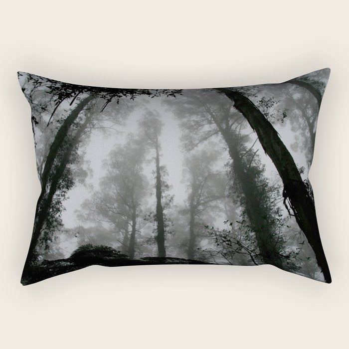 The Dark Forest (Black and White) Rectangular Pillow Gallery Image 2