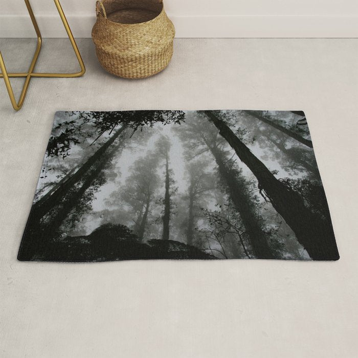 The Dark Forest (Black and White) Rug Gallery Image 1