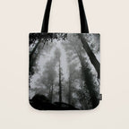 The Dark Forest (Black and White) Tote Bag Gallery Image 1