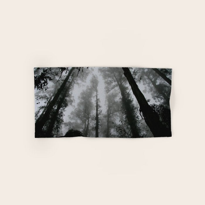 The Dark Forest (Black and White) Bath Towel Gallery Image 1