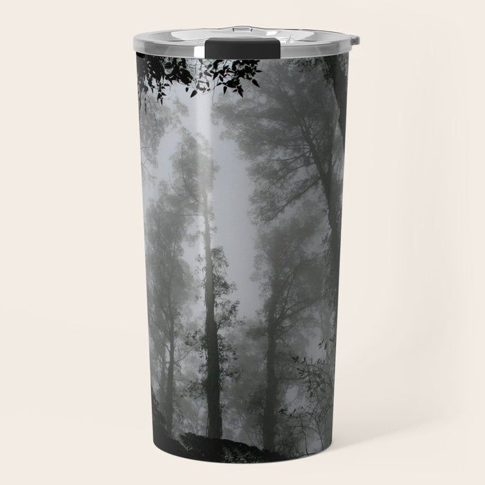 The Dark Forest (Black and White) Travel Mug Gallery Image 1