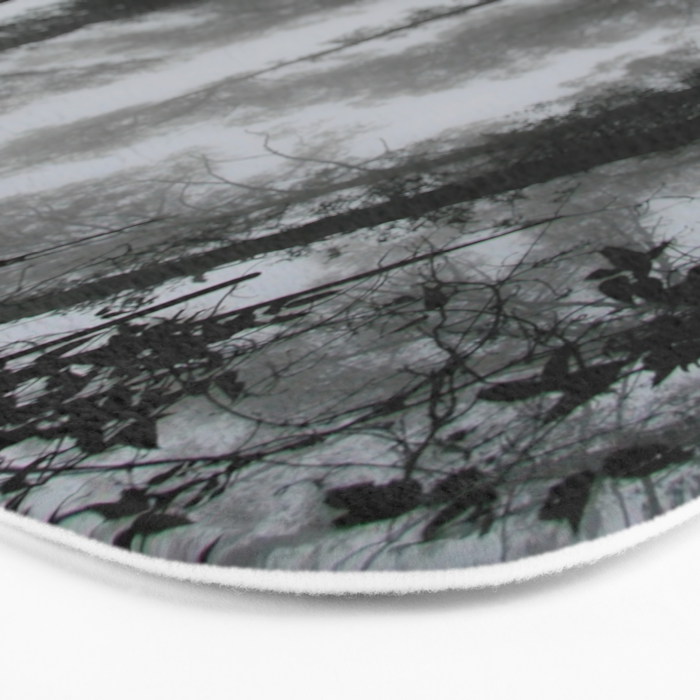 The Dark Forest (Black and White) Bath Mat Gallery Image 3