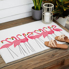 Cuban Pink Flamingos Outdoor Rug Gallery Image 2