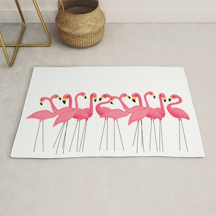 Cuban Pink Flamingos Rug Gallery Image 1
