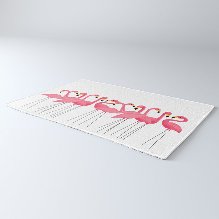 Cuban Pink Flamingos Rug Gallery Image 3