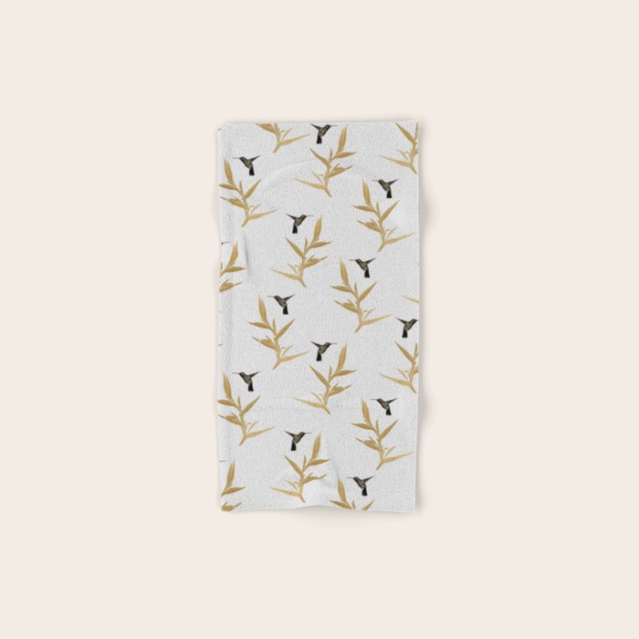 Hummingbird & Flower II Bath Towel Gallery Image 1