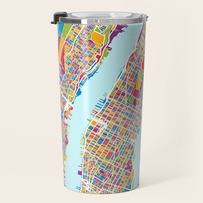 New York City Street Map Travel Mug Gallery Image 3