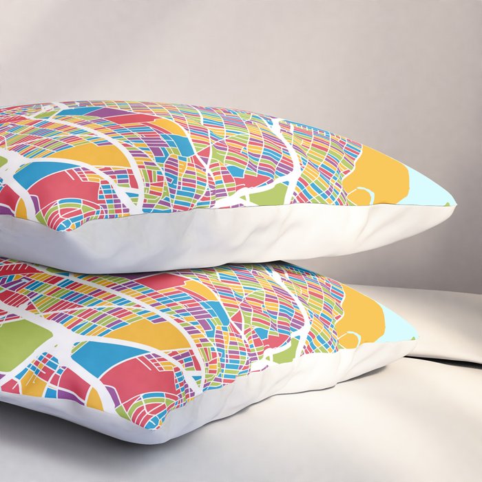 New York City Street Map Pillow Sham Gallery Image 3