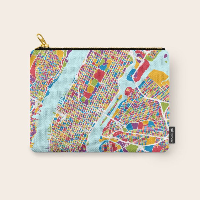 New York City Street Map Carry All Pouch Gallery Image 1