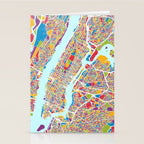 New York City Street Map Stationery Card Gallery Image 2