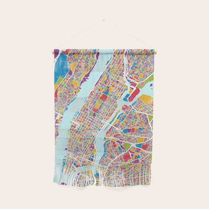 New York City Street Map Wall Hanging Gallery Image 1