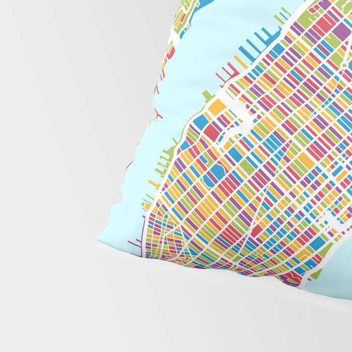 New York City Street Map Pillow Sham Gallery Image 4