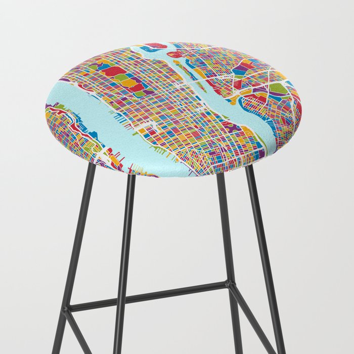 New York City Street Map Stool Gallery Image 2